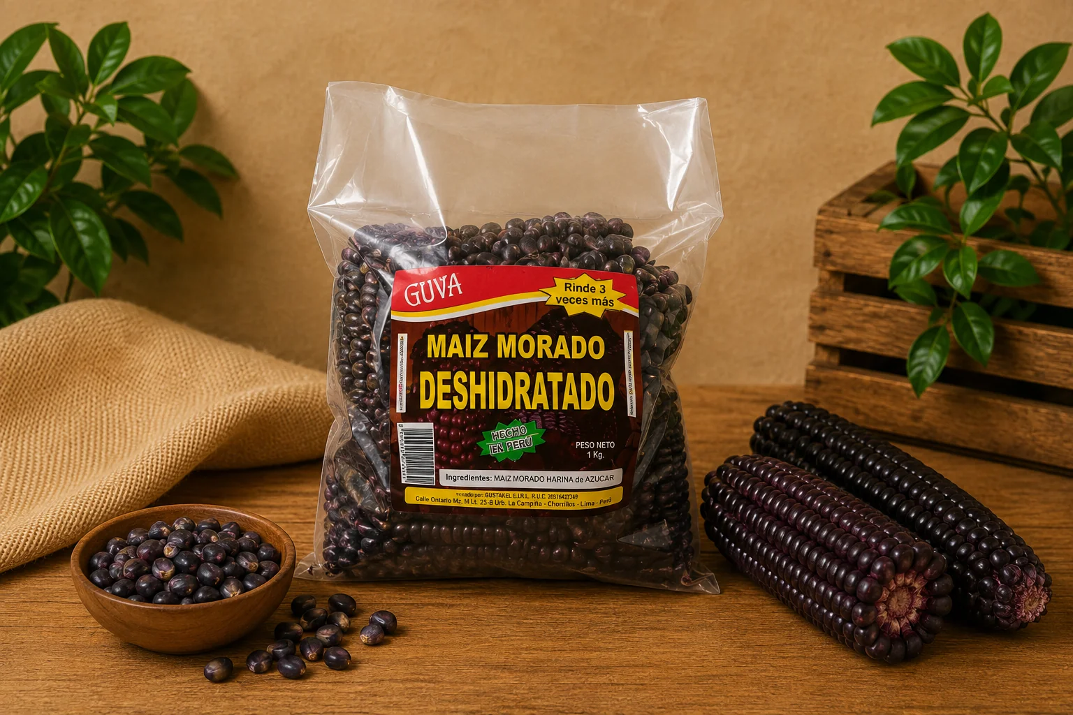 Maíz Morado Deshidratado x 1kg